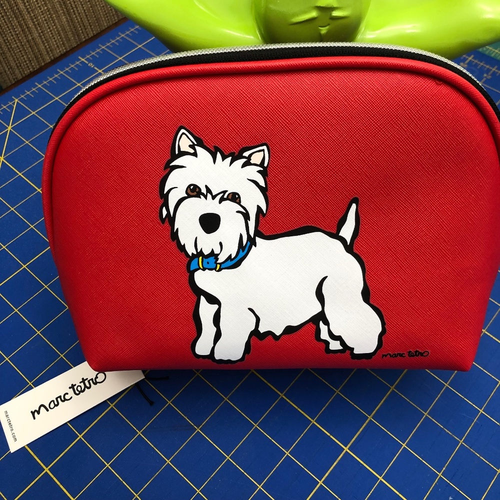 NWT Marc Tetro Westie Unisex Toiletries Bag